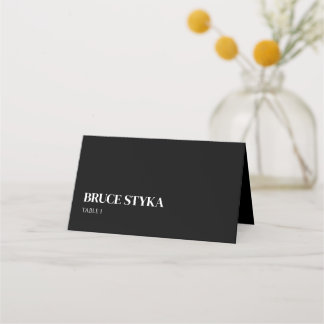 Luxury | Bold Modern Minimalist Place Card