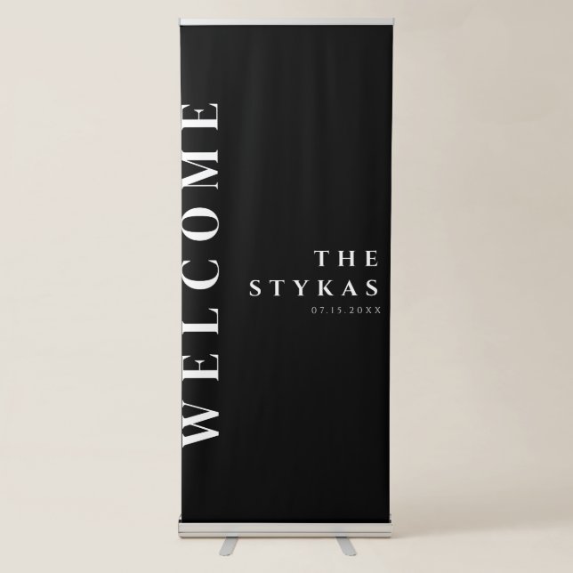 Luxury | Bold Modern Vertical Retractable Banner (Front)