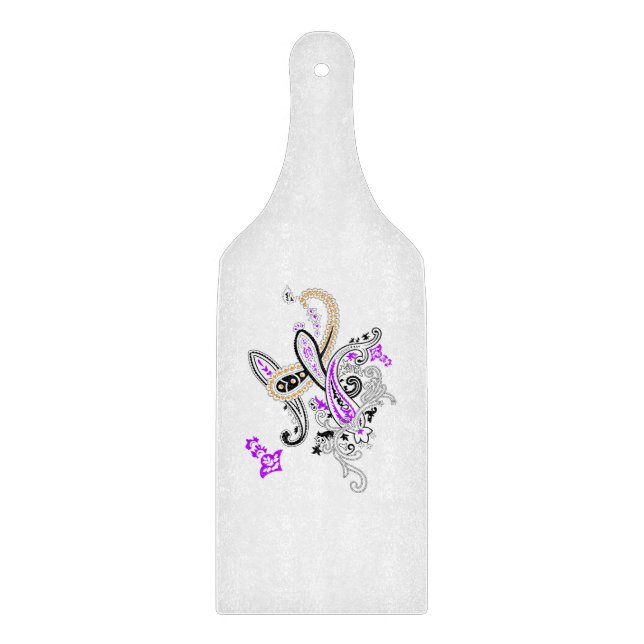 Luxury Botanical Paisley Collection Cutting Board (Front)