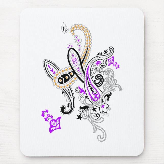Luxury Botanical Paisley Collection Mouse Mat (Front)