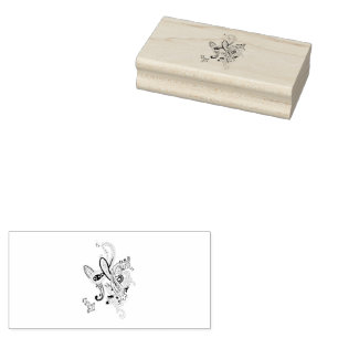 Luxury Botanical Paisley Rubber Stamp