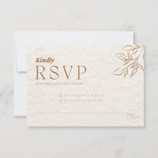 Luxury Botanical Wedding RSVP Card | Matching Wedd