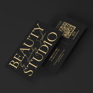 Luxury Boutique Branding Black Beauty Business Card
