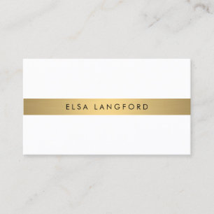 Luxury Boutique Gold Bar on White Business Card