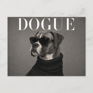 Luxury Boxer Dog Portrait Postcard