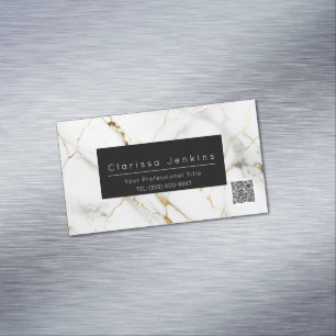 luxury brand Mable and black finance professional  Magnetic Business Card