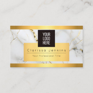 luxury brand Mable and gold finance professional  Business Card
