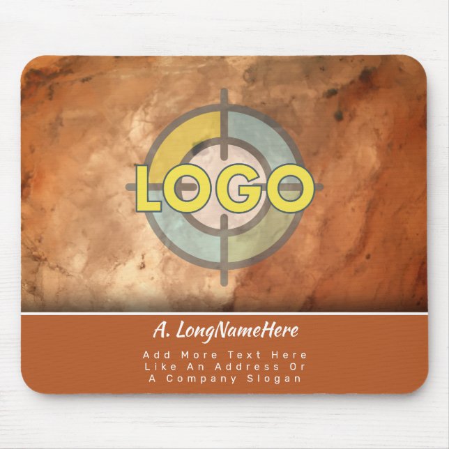 Luxury Brand Pumpkin Orange Executive Office Mouse Mat (Front)