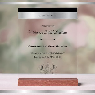 Luxury Bridal Boutique WiFi Tabletop Acrylic Sign
