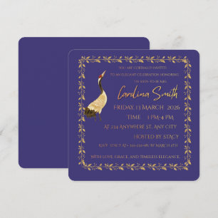 Luxury Bridal Shower Invitation Elegant Gold Cra