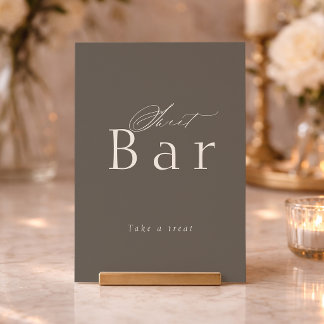 Luxury Bridal Shower Sweet Treats Sign Invitation