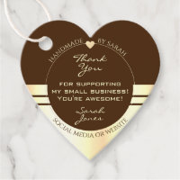 Luxury Brown and Gold Product Packaging Thank You