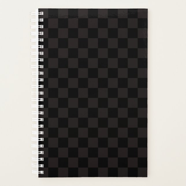Luxury Brown/Black Chequered Planner (Front)