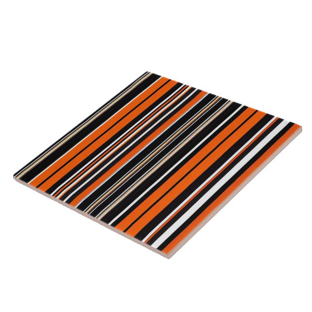 Luxury Brown Orange Autumn Collection Tile (Side)