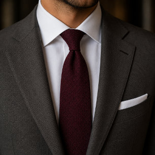 Luxury Burgundy Elegant Dark Red Textured Tie