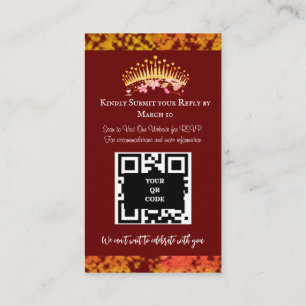 Luxury Burgundy Elegant Quinceañera Spanish Enclosure Card