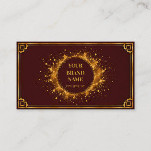 Luxury Burgundy Gold Mini Bracelet Wrap Card