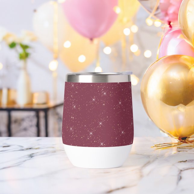 Luxury burgundy sparkle gold glitter confetti (Bachelor Party)