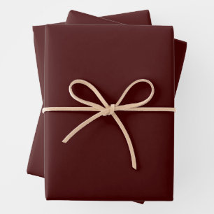 Luxury Burnt Maroon Wrapping Paper Sheets for Gift