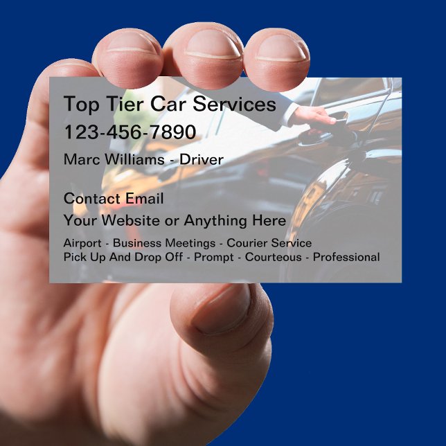Luxury Business Car Service Taxi Card (Creator Uploaded)