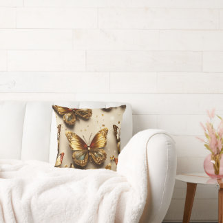 "Luxury Butterfly Bliss: 3D Sparkling Butterfly  Cushion