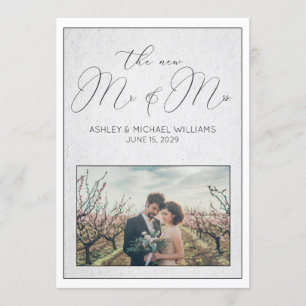 LUXURY CALLIGRAPHY New Mr. & Mrs. Reception Invitation