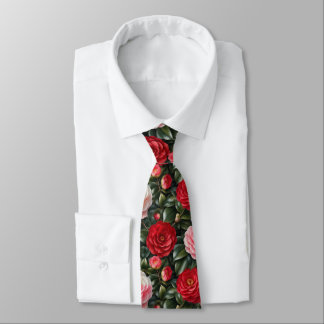 Luxury Camellia Blossom Foliage Tie