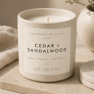 Luxury Candle Linen Small Business Branding Label