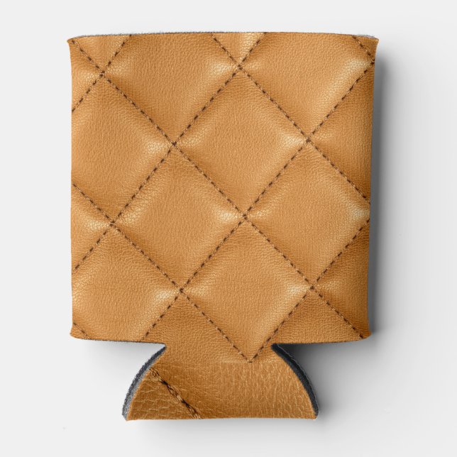 Luxury car brown leather, interior texture. can cooler (Front)