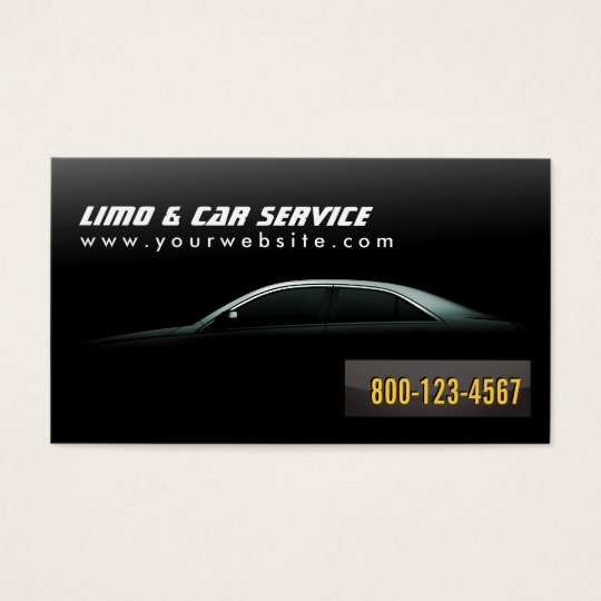 Luxury Car Limousine & Car Service Business Card