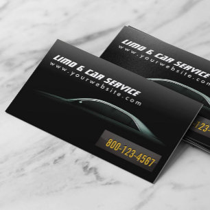 Luxury Car Limousine & Car Service Business Card