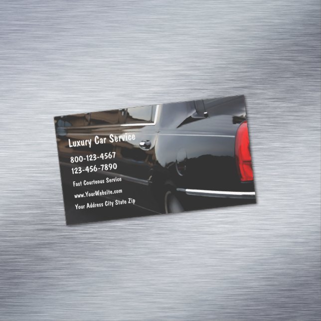 Luxury Car Service Magnetic Business Card (In Situ)