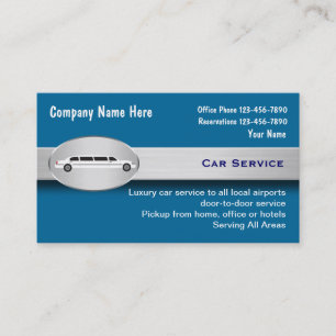 Luxury Car Service Taxi Business Cards