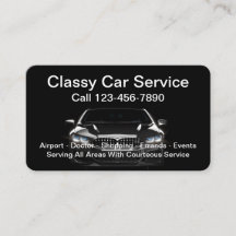 Luxury Car Taxi Service Business Card