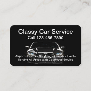 Luxury Car Taxi Service Business Card