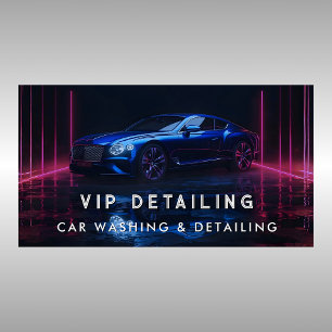 Luxury Car Washing & Auto Detailing Business Card