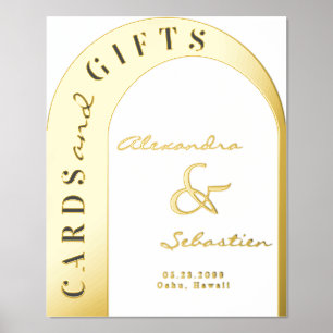 Luxury Cards and Gifts Table Gold Silver Wedding Foil Prints