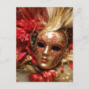 Luxury Carnival Mask Decorative Card