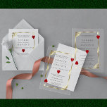 Luxury Casino Las Vegas Poker Gold Wedding Acrylic Invitations<br><div class="desc">These Premium Acrylic Invitations (Clear or Frosted) are perfect for creating lasting, exquisite impressions. Glam Casino Royale, art deco themed card design. It features vintage art deco style, a Roaring 1920's old Hollywood broken frame with faux gold foil Fleur-de-lis, red hearts, Q (from Queen) and K (from King) on two...</div>