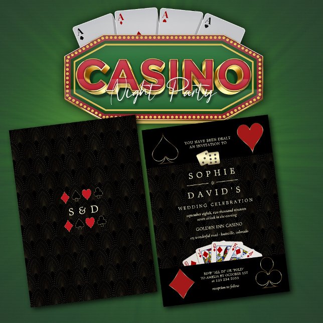 Luxury Casino Vegas Poker Wedding Invitation (Creator Uploaded)