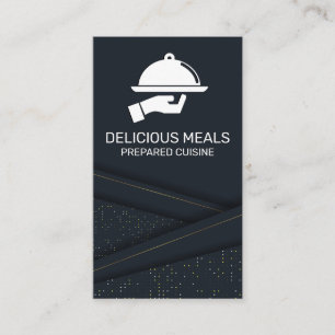 Luxury Catering Service   Abstract Panel Business Card