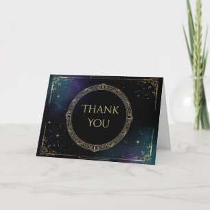 Luxury Celestial Birthday Thank You Card