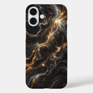 Luxury Celestial Black Marble Case - Shimmering 