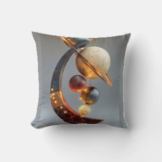 Luxury Celestial Planet Abstract Cushion