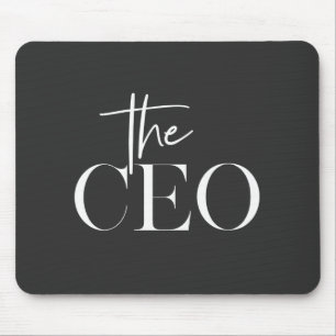 Luxury CEOModern Minimal Black Office Mouse Mat