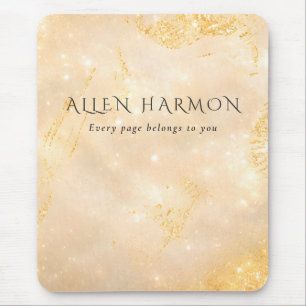 Luxury Champagne Gold Custom Name 2-Minute Edit Mouse Mat