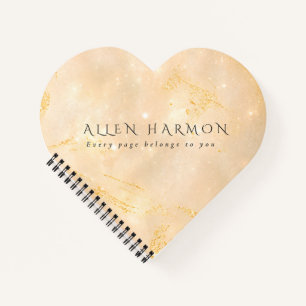 Luxury Champagne Gold Custom Name 2-Minute Edit Notebook