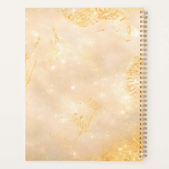 Luxury Champagne Gold Custom Name | 2-Minute Edit Planner (Back)