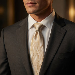 Luxury Champagne Waves Tie