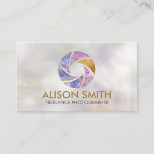 Luxury charoite Camera Shutter Photographer Business Card